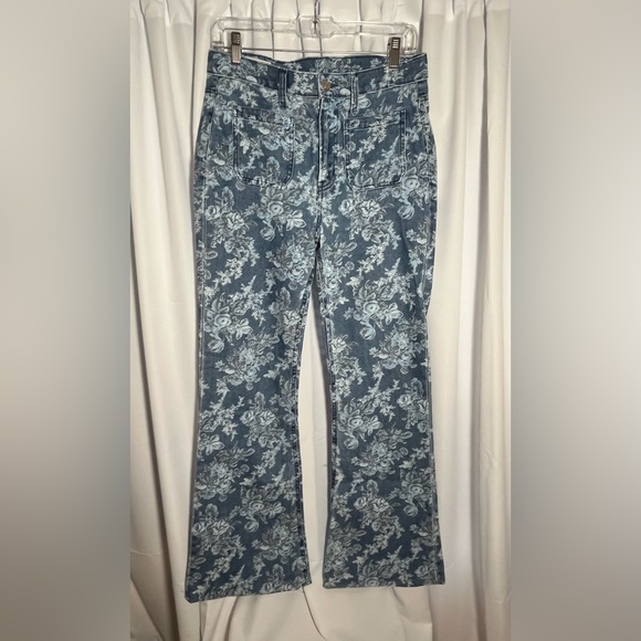 GAP Denim - GAP Love Shack Fancy 70’s Flare High Rise Floral Jeans Sz 28